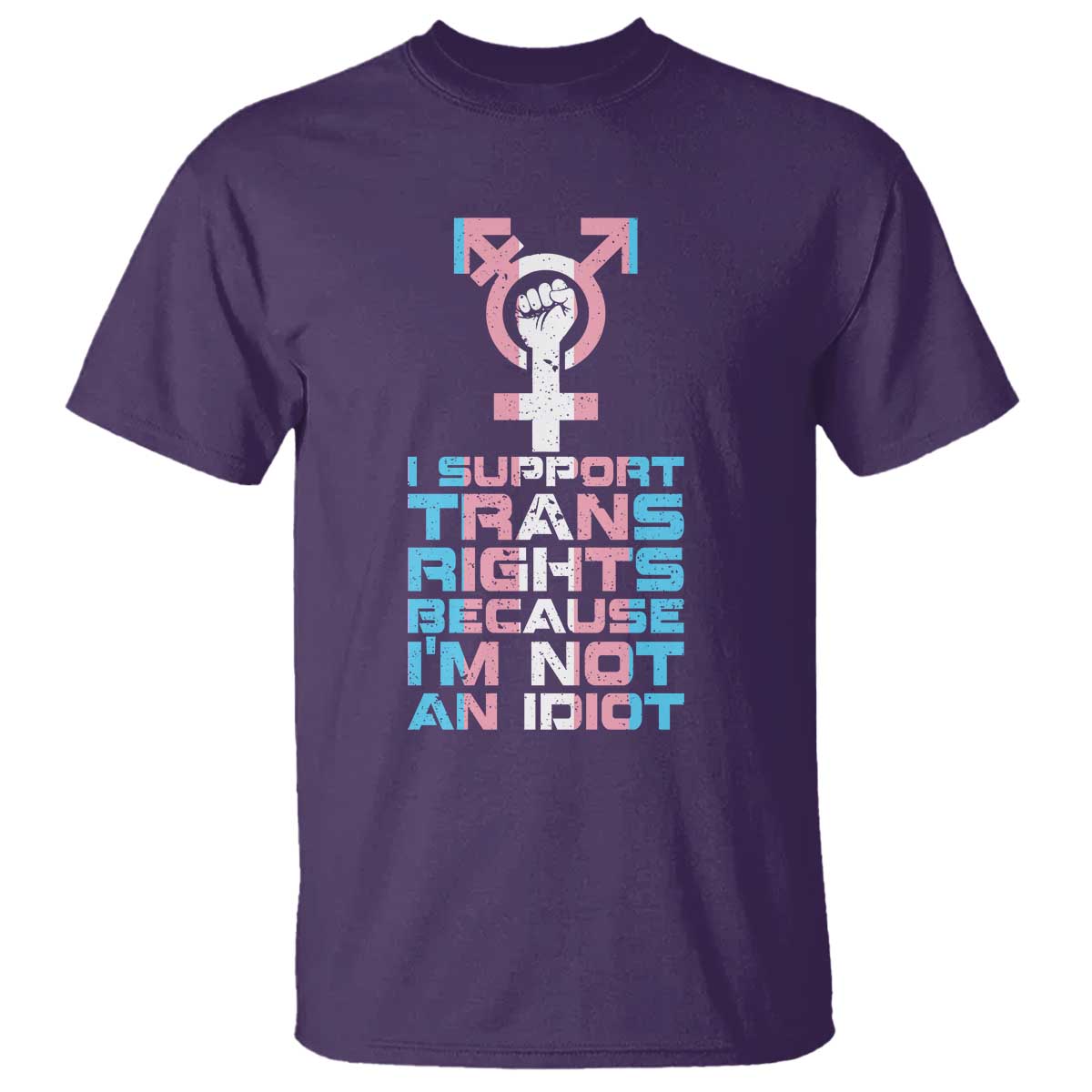 Trans Ally T Shirt Transgender Pride Flag Support TS10 Purple Print Your Wear
