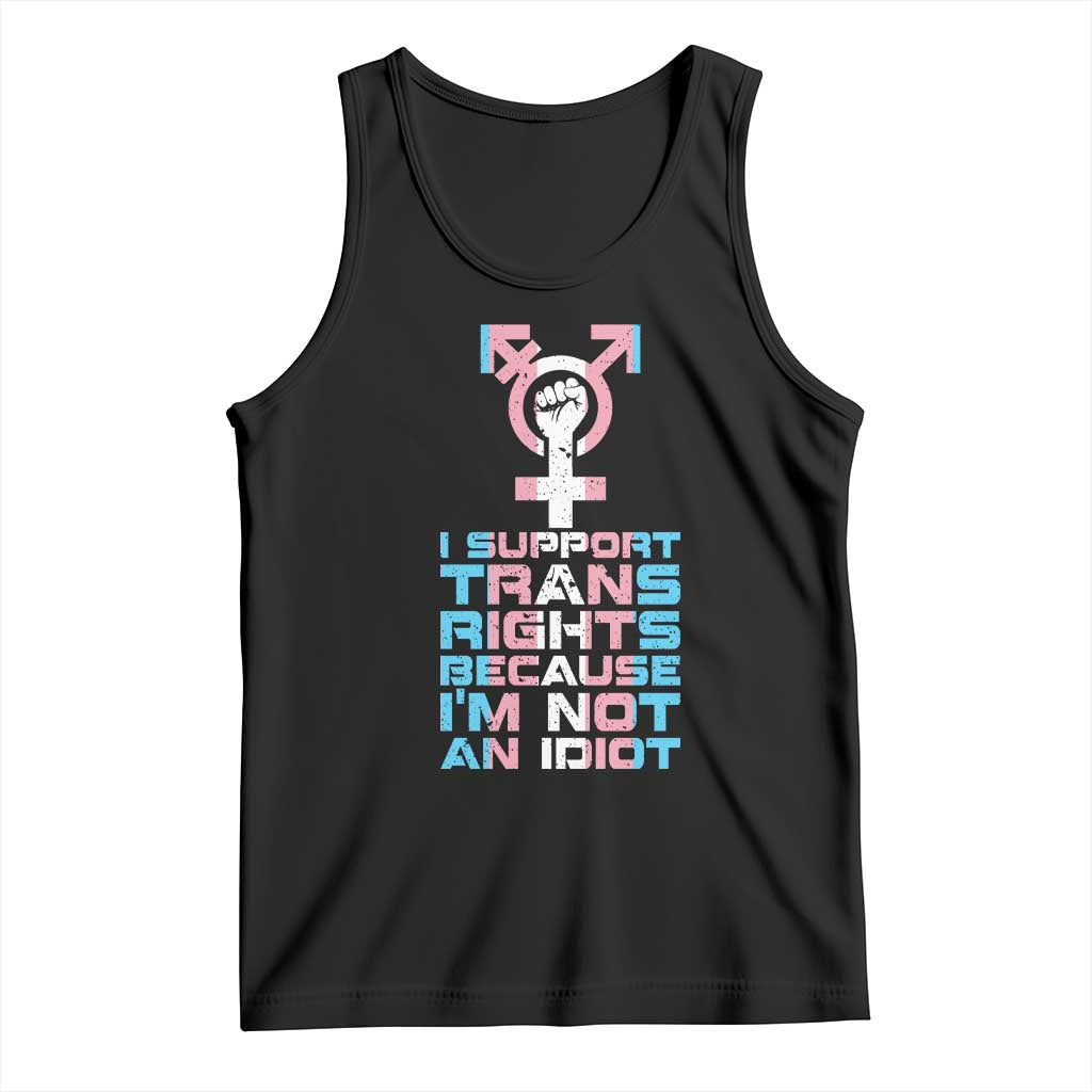 Trans Ally Tank Top Transgender Pride Flag Support TS10 Black Print Your Wear