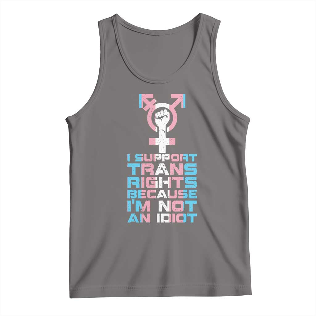 Trans Ally Tank Top Transgender Pride Flag Support TS10 Deep Heather Print Your Wear