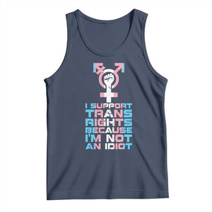 Trans Ally Tank Top Transgender Pride Flag Support TS10 Navy Print Your Wear