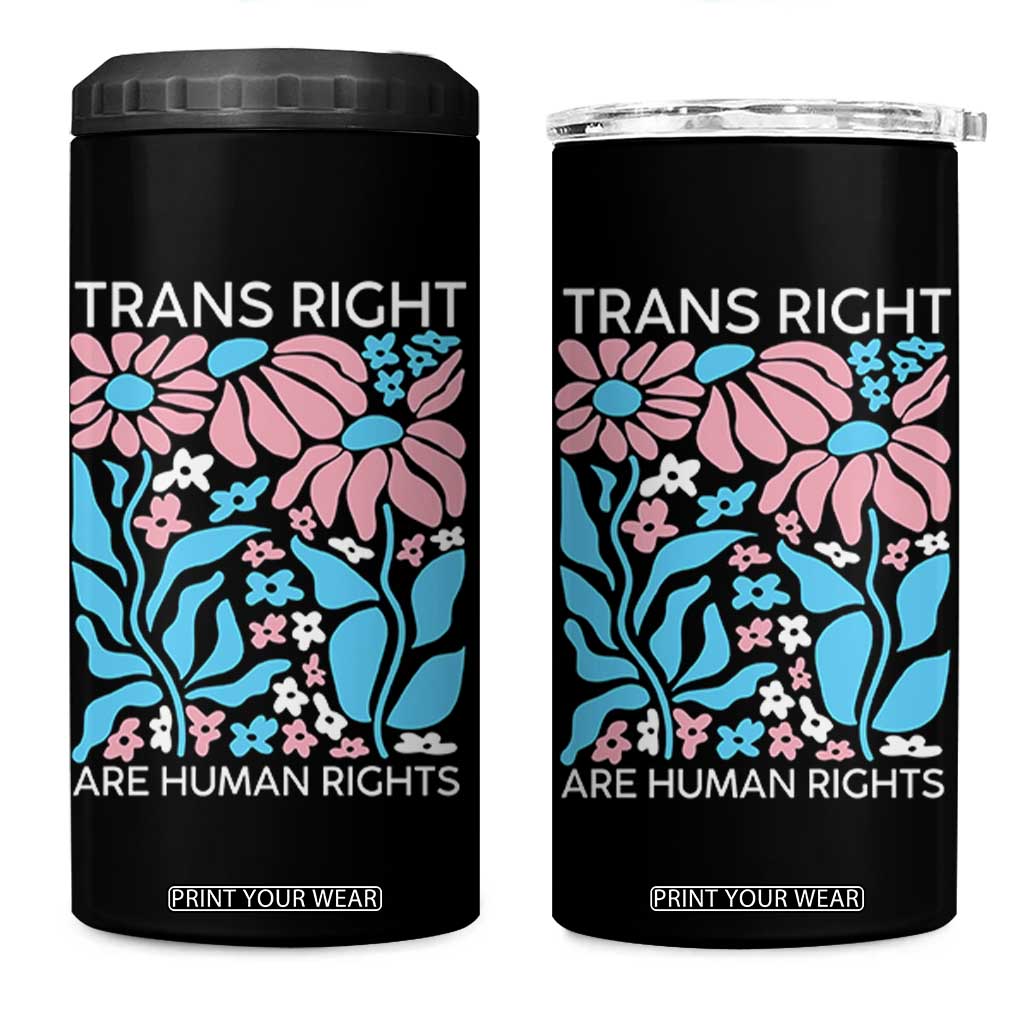Trans Rights 4 in 1 Can Cooler Tumbler Protect Trans Social Justice LGBT TS10 One Size: 16 oz Black Print Your Wear