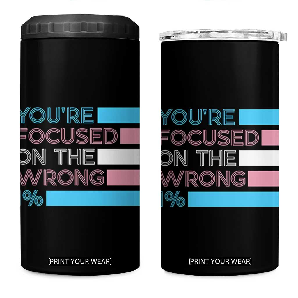 Trans Rights 4 in 1 Can Cooler Tumbler Transgender LGBTQ Queer Pride Ally Social Justice TS10 One Size: 16 oz Black Print Your Wear