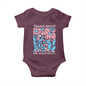Trans Rights Baby Onesie Protect Trans Social Justice LGBT TS10 Maroon Print Your Wear