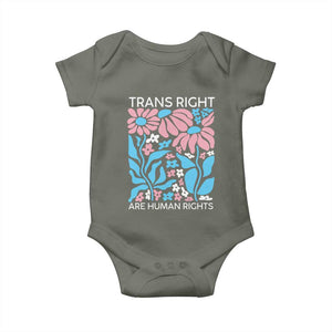 Trans Rights Baby Onesie Protect Trans Social Justice LGBT TS10 Military Green Print Your Wear