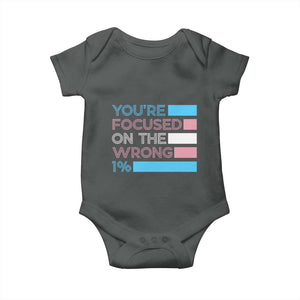 Trans Rights Baby Onesie Transgender LGBTQ Queer Pride Ally Social Justice TS10 Dark Heather Print Your Wear