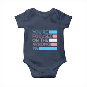 Trans Rights Baby Onesie Transgender LGBTQ Queer Pride Ally Social Justice TS10 Navy Print Your Wear