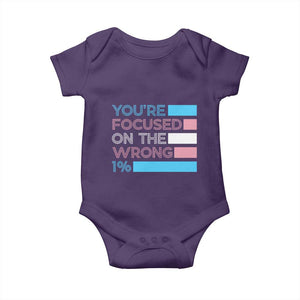 Trans Rights Baby Onesie Transgender LGBTQ Queer Pride Ally Social Justice TS10 Purple Print Your Wear
