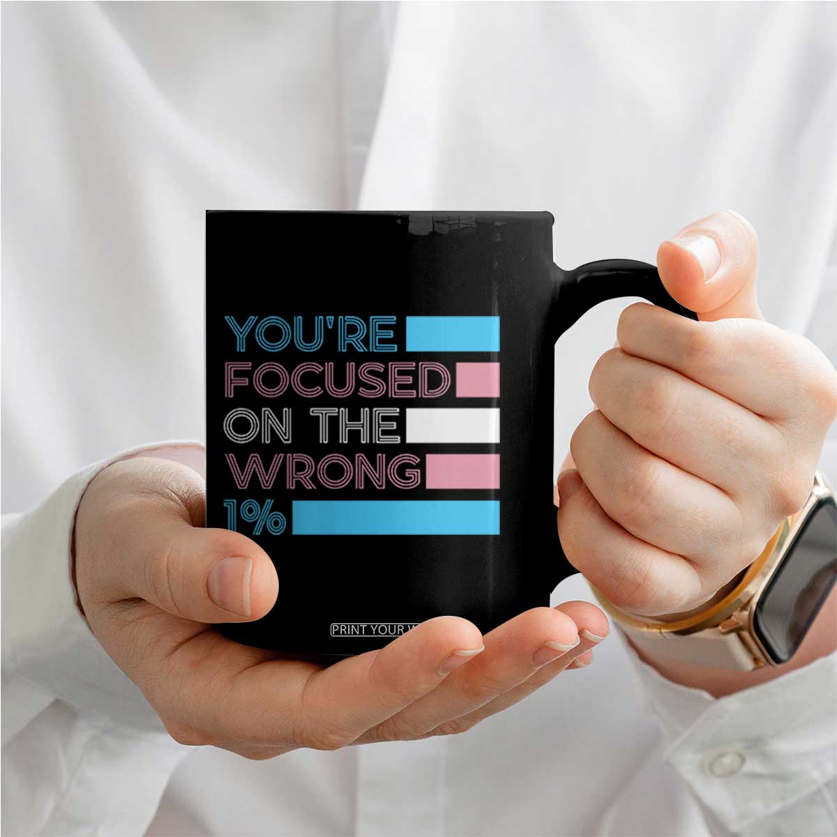 Trans Rights Coffee Mug Transgender LGBTQ Queer Pride Ally Social Justice TS10 Print Your Wear
