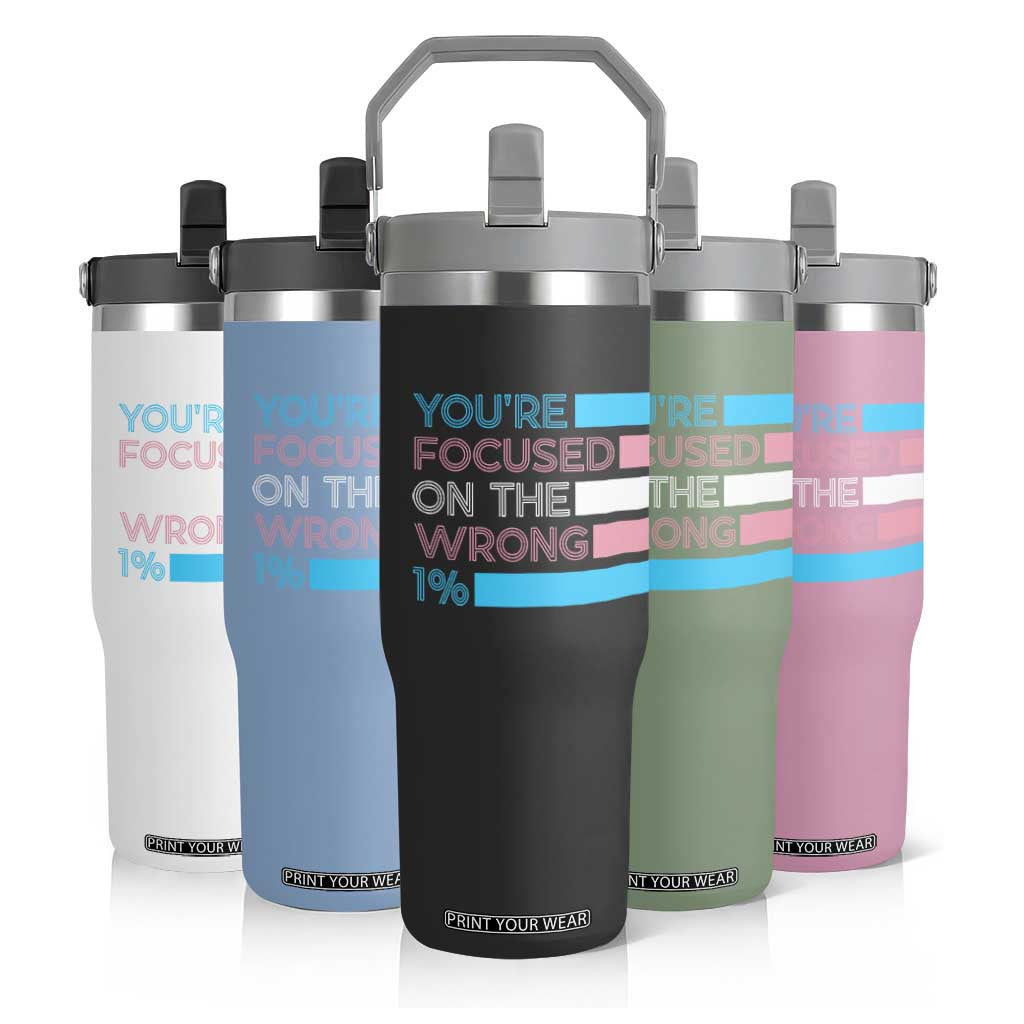 Trans Rights Flip Straw Tumbler Transgender LGBTQ Queer Pride Ally Social Justice TS10 Print Your Wear
