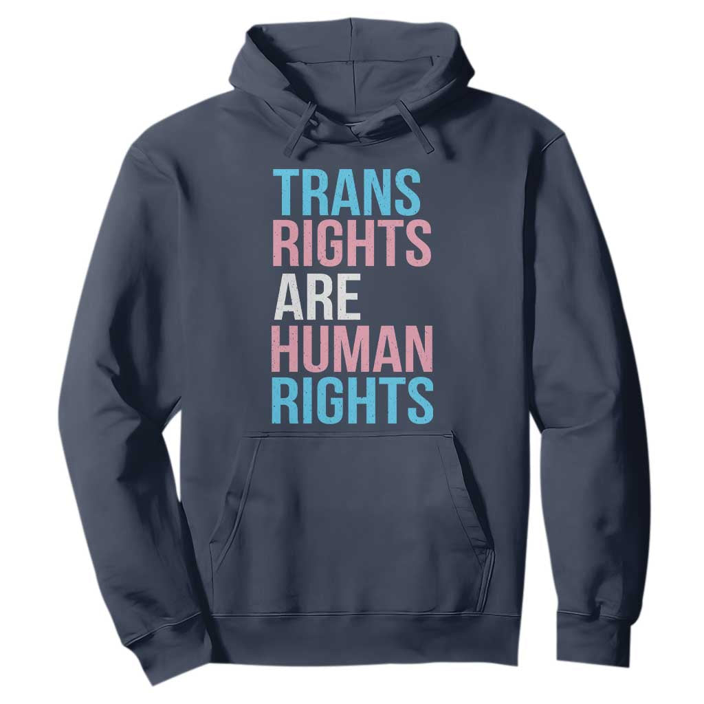Trans Rights Hoodie Human Rights Transgender Pride Gender Equality TS10 Navy Print Your Wear
