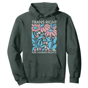 Trans Rights Hoodie Protect Trans Social Justice LGBT TS10 Dark Forest Green Print Your Wear