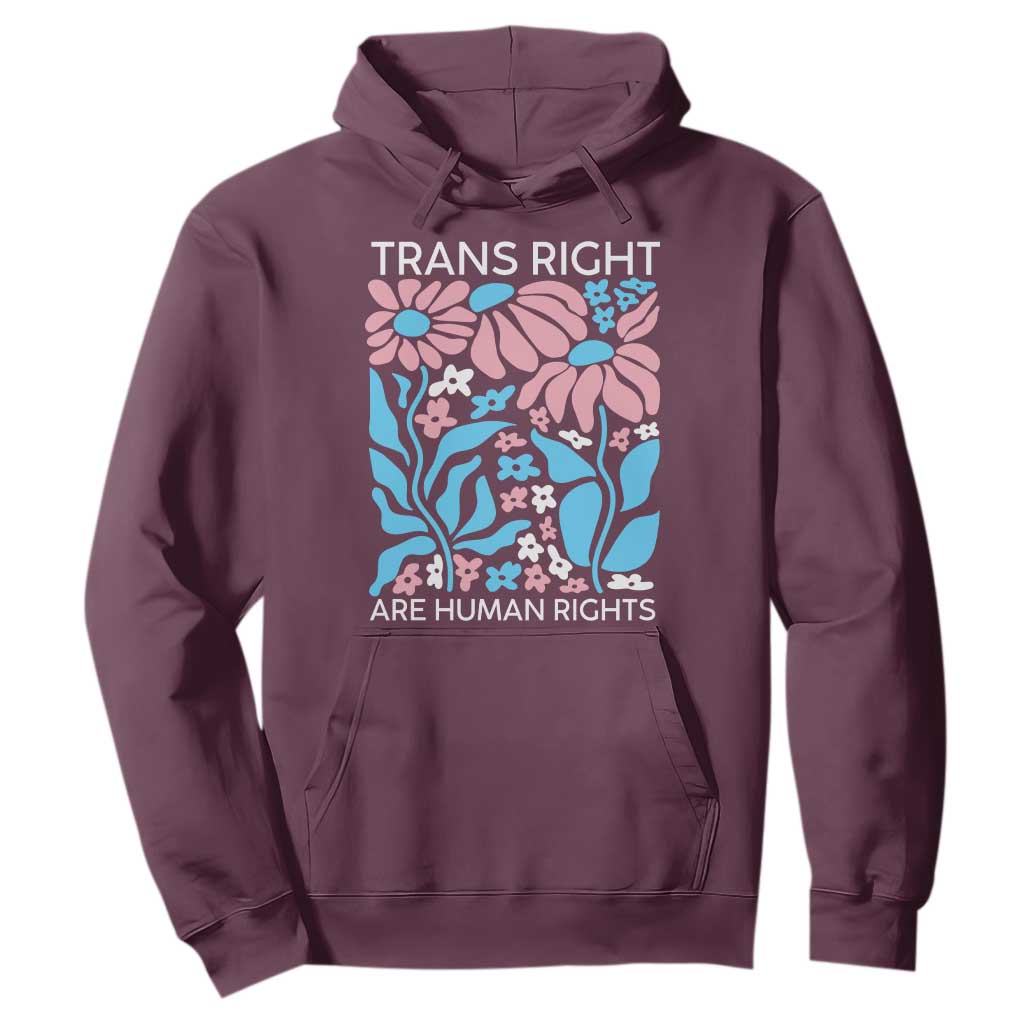 Trans Rights Hoodie Protect Trans Social Justice LGBT TS10 Maroon Print Your Wear