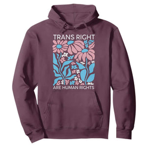 Trans Rights Hoodie Protect Trans Social Justice LGBT TS10 Maroon Print Your Wear