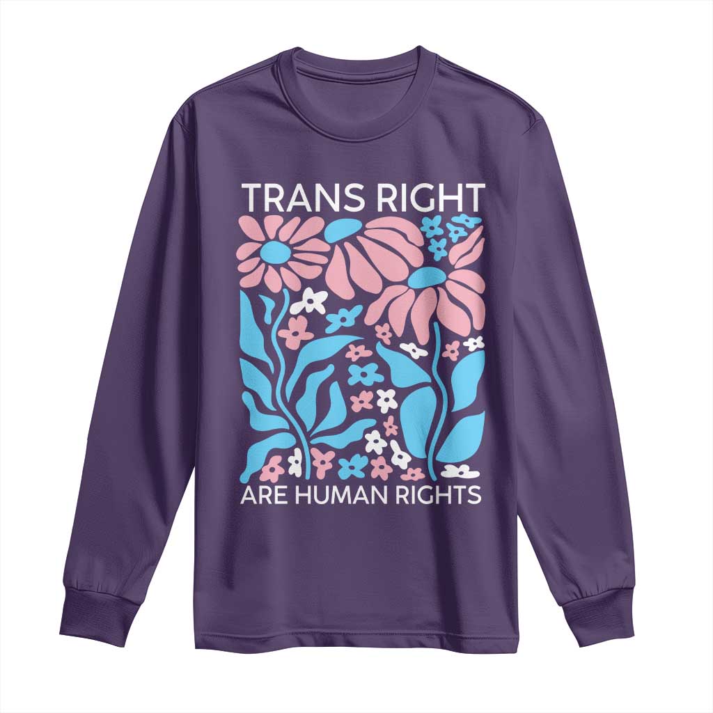 Trans Rights Long Sleeve Shirt Protect Trans Social Justice LGBT TS10 Purple Print Your Wear