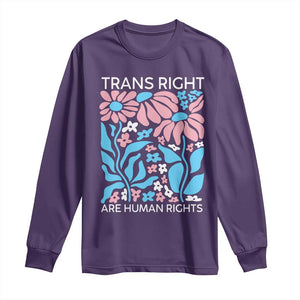 Trans Rights Long Sleeve Shirt Protect Trans Social Justice LGBT TS10 Purple Print Your Wear