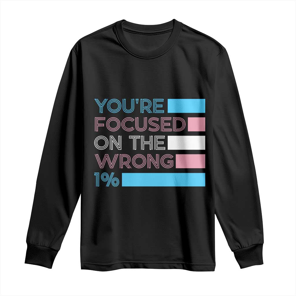 Trans Rights Long Sleeve Shirt Transgender LGBTQ Queer Pride Ally Social Justice TS10 Black Print Your Wear