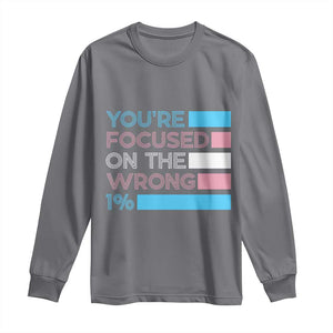 Trans Rights Long Sleeve Shirt Transgender LGBTQ Queer Pride Ally Social Justice TS10 Charcoal Print Your Wear
