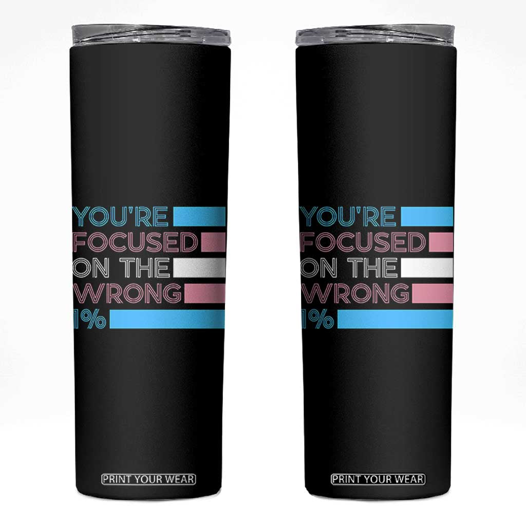 Trans Rights Skinny Tumbler Transgender LGBTQ Queer Pride Ally Social Justice TS10 Black Print Your Wear
