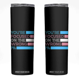Trans Rights Skinny Tumbler Transgender LGBTQ Queer Pride Ally Social Justice TS10 Black Print Your Wear