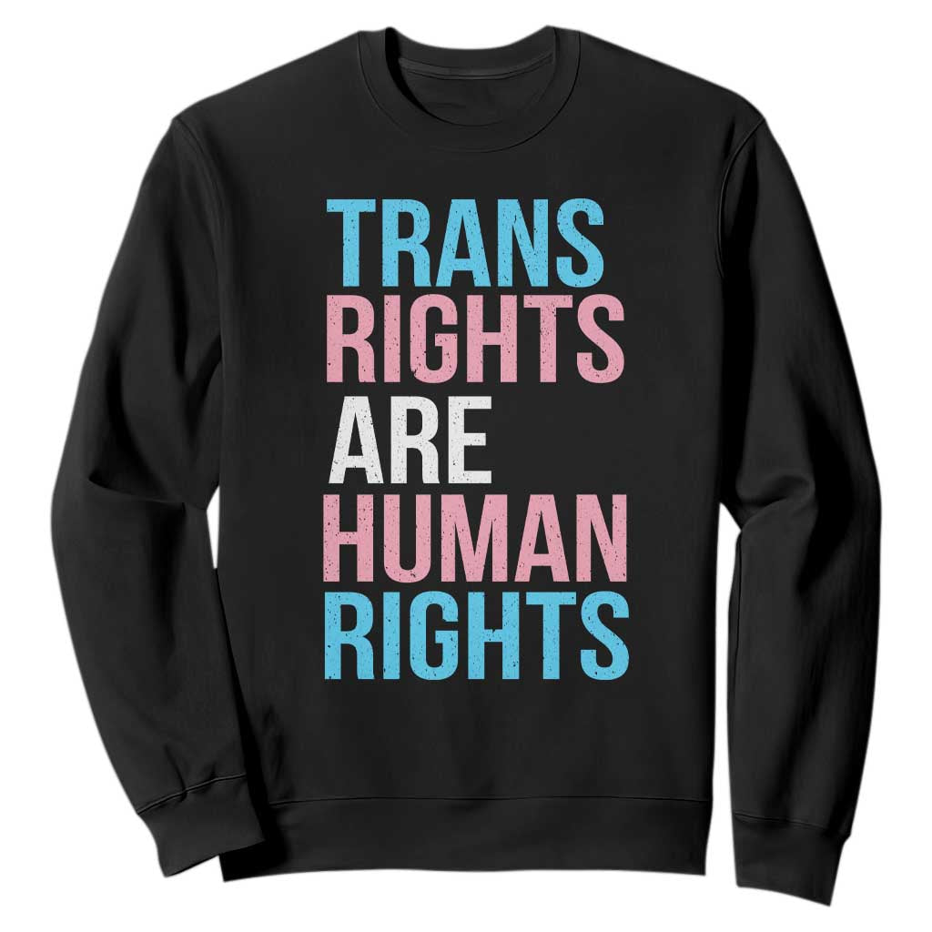 Trans Rights Sweatshirt Human Rights Transgender Pride Gender Equality TS10 Black Print Your Wear