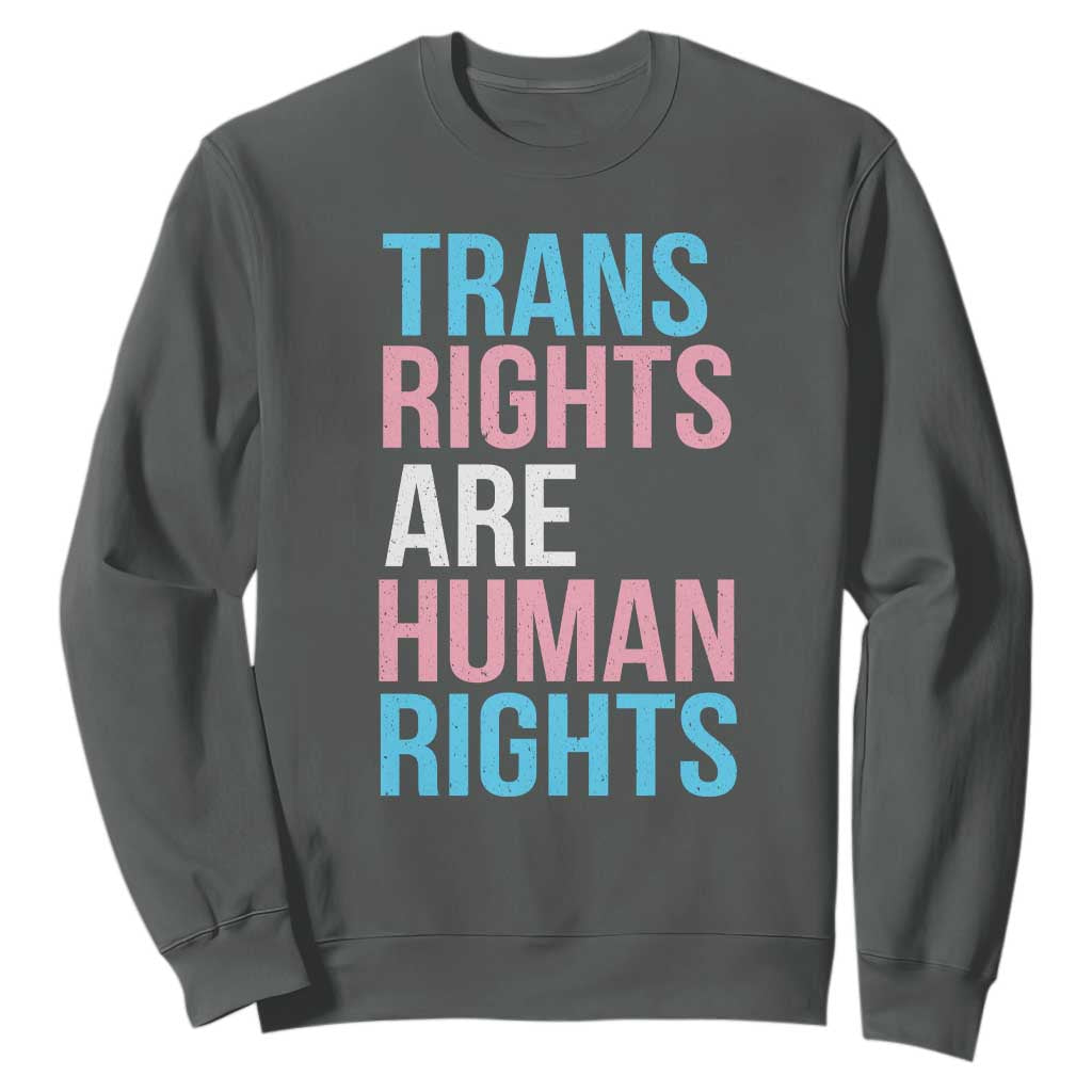 Trans Rights Sweatshirt Human Rights Transgender Pride Gender Equality TS10 Dark Heather Print Your Wear