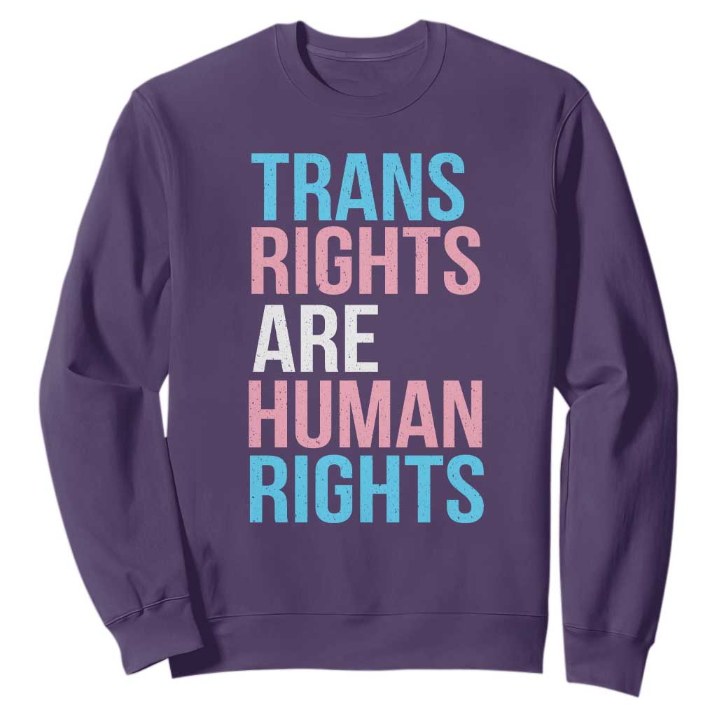Trans Rights Sweatshirt Human Rights Transgender Pride Gender Equality TS10 Purple Print Your Wear