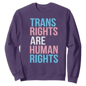 Trans Rights Sweatshirt Human Rights Transgender Pride Gender Equality TS10 Purple Print Your Wear