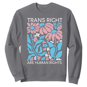 Trans Rights Sweatshirt Protect Trans Social Justice LGBT TS10 Charcoal Print Your Wear