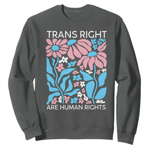 Trans Rights Sweatshirt Protect Trans Social Justice LGBT TS10 Dark Heather Print Your Wear