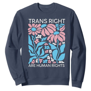 Trans Rights Sweatshirt Protect Trans Social Justice LGBT TS10 Navy Print Your Wear