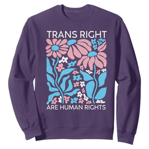 Trans Rights Sweatshirt Protect Trans Social Justice LGBT TS10 Purple Print Your Wear
