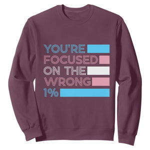 Trans Rights Sweatshirt Transgender LGBTQ Queer Pride Ally Social Justice TS10 Maroon Print Your Wear