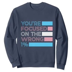 Trans Rights Sweatshirt Transgender LGBTQ Queer Pride Ally Social Justice TS10 Navy Print Your Wear