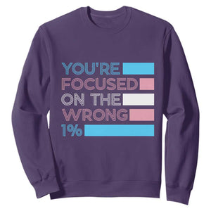 Trans Rights Sweatshirt Transgender LGBTQ Queer Pride Ally Social Justice TS10 Purple Print Your Wear