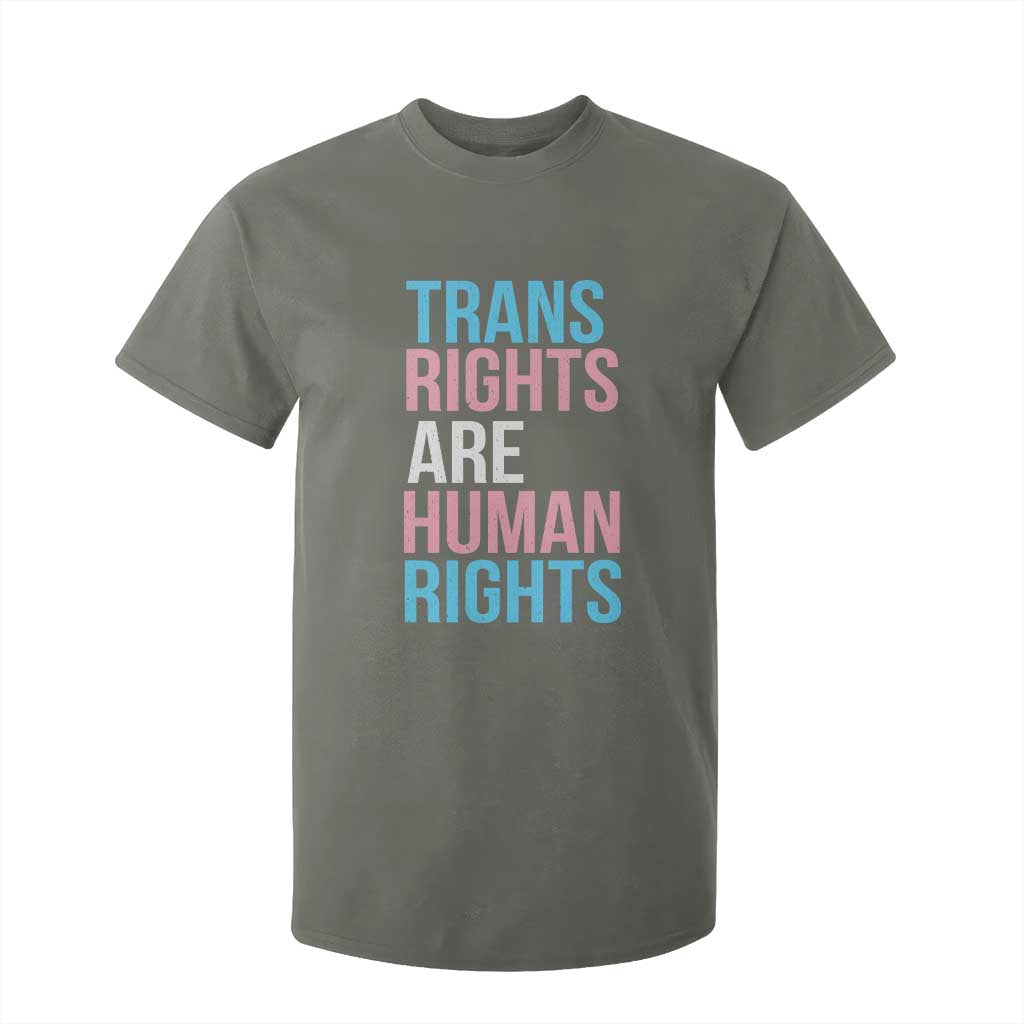 Trans Rights T Shirt For Kid Human Rights Transgender Pride Gender Equality TS10 Military Green Print Your Wear