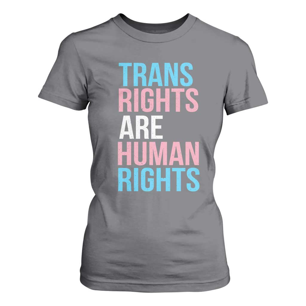 Trans Rights T Shirt For Women Human Rights Transgender Pride Gender Equality TS10 Charcoal Print Your Wear