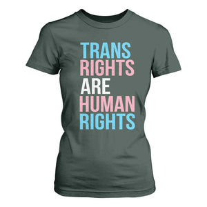 Trans Rights T Shirt For Women Human Rights Transgender Pride Gender Equality TS10 Dark Forest Green Print Your Wear