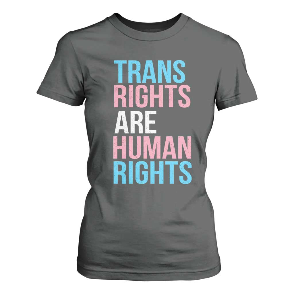 Trans Rights T Shirt For Women Human Rights Transgender Pride Gender Equality TS10 Dark Heather Print Your Wear