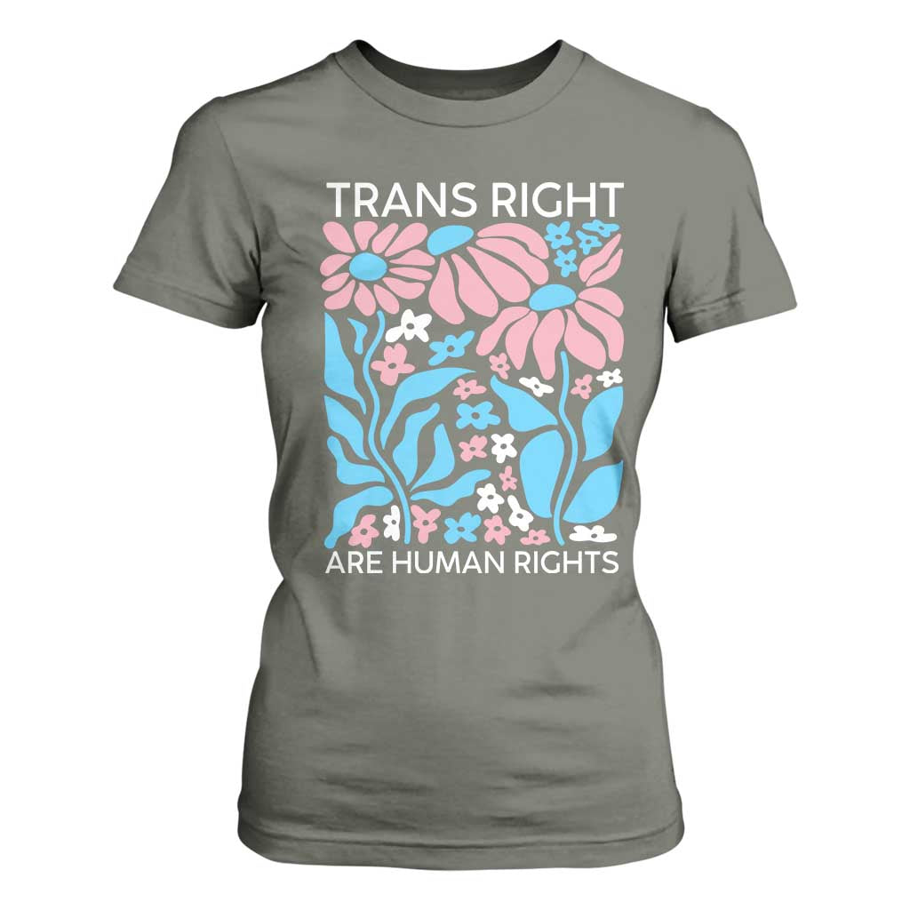 Trans Rights T Shirt For Women Protect Trans Social Justice LGBT TS10 Military Green Print Your Wear