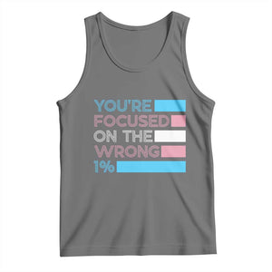 Trans Rights Tank Top Transgender LGBTQ Queer Pride Ally Social Justice TS10 Black Heather Print Your Wear