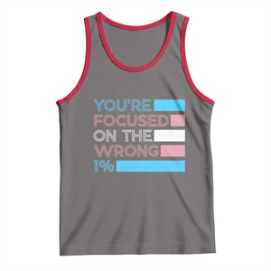 Trans Rights Tank Top Transgender LGBTQ Queer Pride Ally Social Justice TS10 Deep Heather Red Print Your Wear