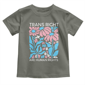 Trans Rights Toddler T Shirt Protect Trans Social Justice LGBT TS10 Military Green Print Your Wear