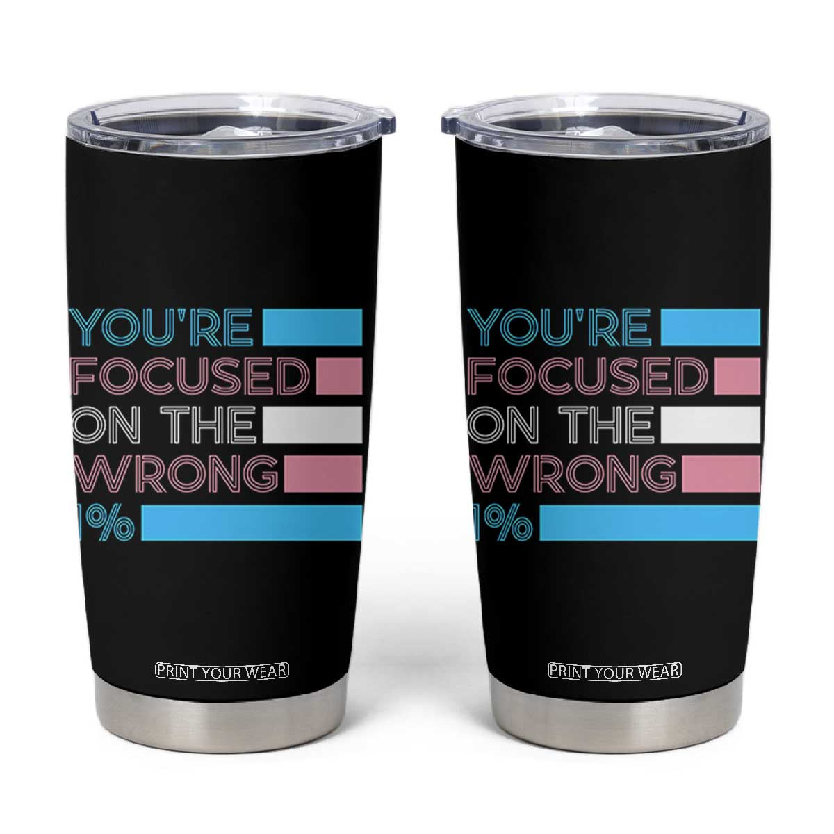 Trans Rights Tumbler Cup Transgender LGBTQ Queer Pride Ally Social Justice TS10 Black Print Your Wear