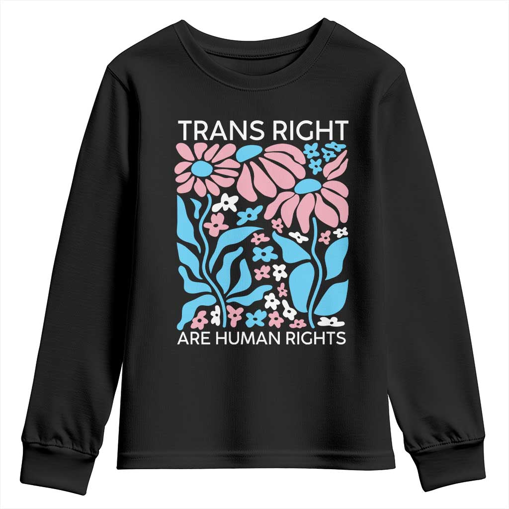 Trans Rights Youth Sweatshirt Protect Trans Social Justice LGBT TS10 Black Print Your Wear