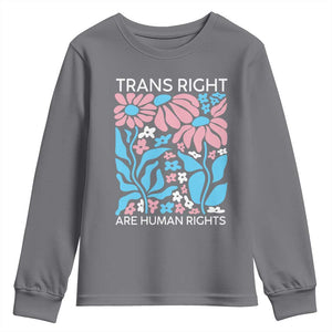 Trans Rights Youth Sweatshirt Protect Trans Social Justice LGBT TS10 Charcoal Print Your Wear