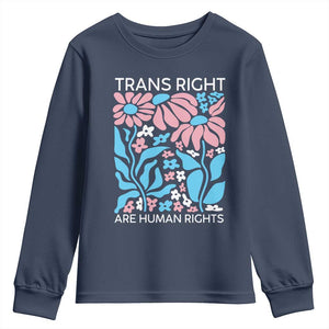 Trans Rights Youth Sweatshirt Protect Trans Social Justice LGBT TS10 Navy Print Your Wear