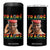 Traoré 2025 4 in 1 Can Cooler Tumbler African President Burkina Faso TS02 One Size: 16 oz Black Print Your Wear