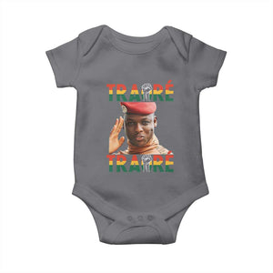 Traoré 2025 Baby Onesie African President Burkina Faso TS02 Charcoal Print Your Wear