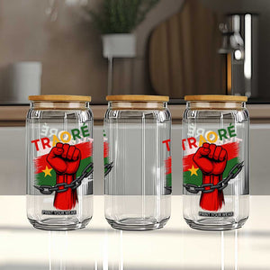 Traoré 2025 Burkina Faso Flag Glass Can Raised Fist Broken Chains TS02 Print Your Wear