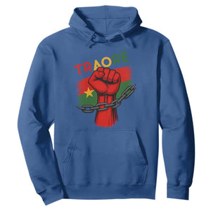 Traoré 2025 Burkina Faso Flag Hoodie Raised Fist Broken Chains TS02 Royal Blue Print Your Wear